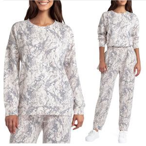 H HALSTON STUDIO Marbled Print Pullover Sweatshirt New with Tag!